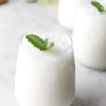 rum julep with coconut cream, lime and mint