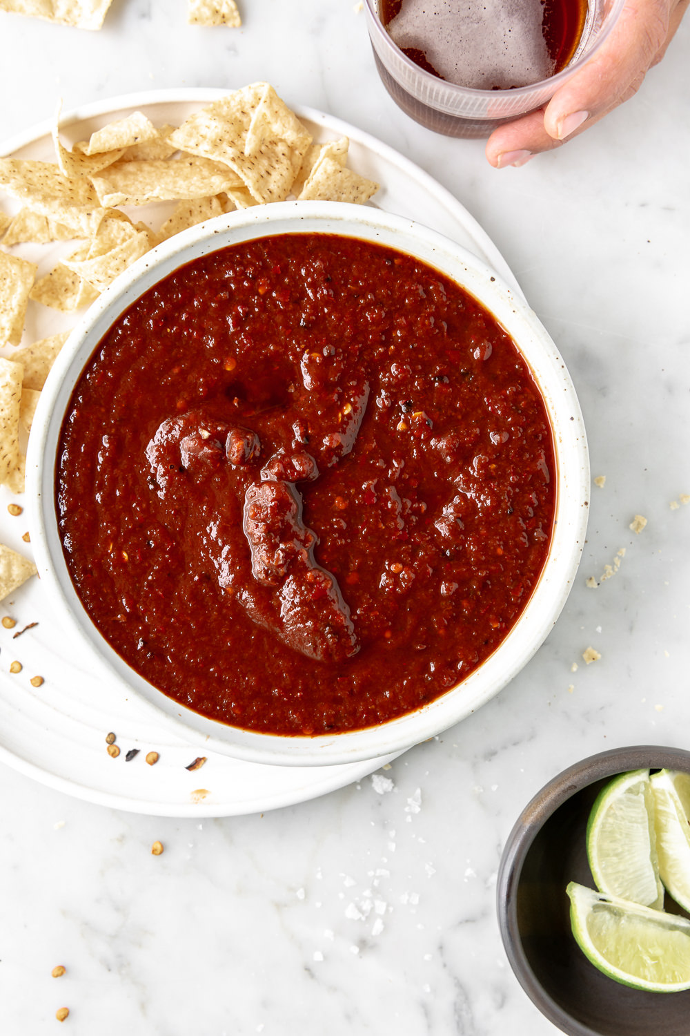 spicy dried red chile salsa