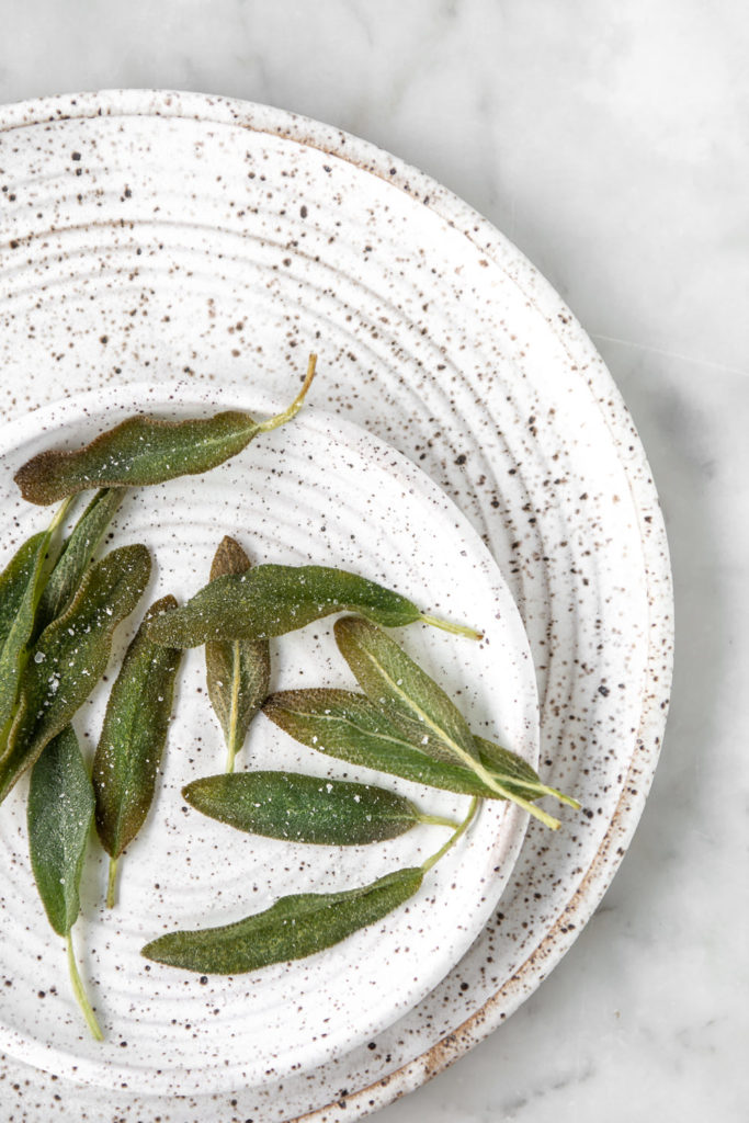 fried sage leaves with sea salt