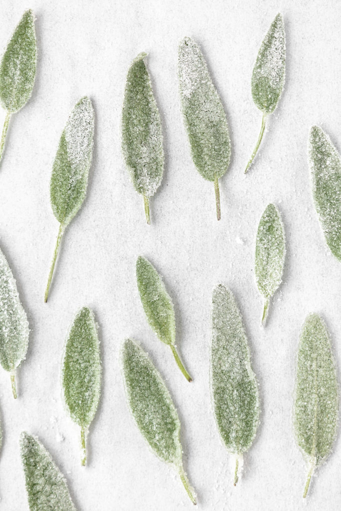 how to make candied sage leaves