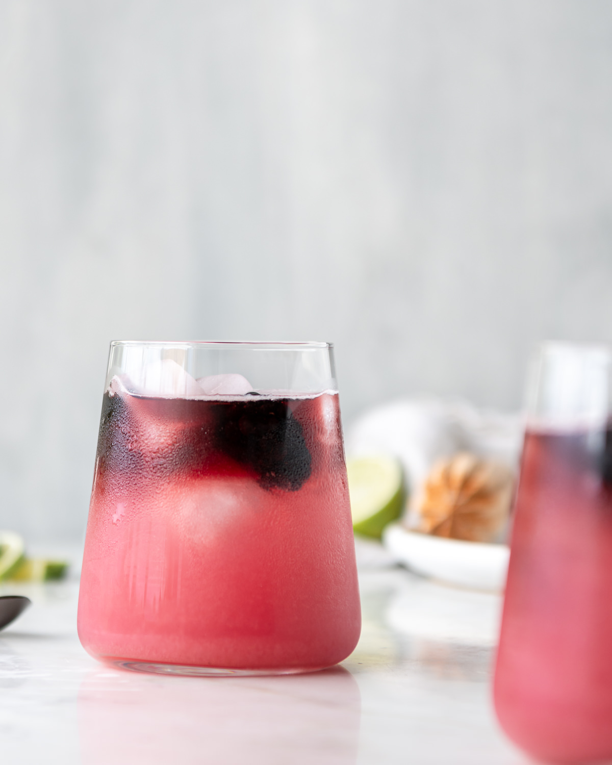 blackberry tequila spritzer with red wine float With Spice