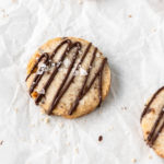 walnut shortbread with mocha drizzles