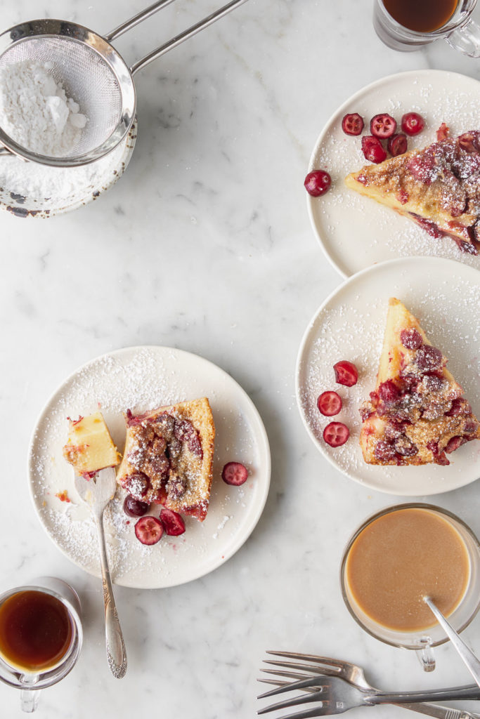 brown butter cranberry clafoutis