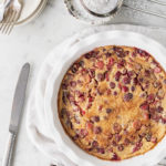 cranberry clafoutis with brown butter and orange zest