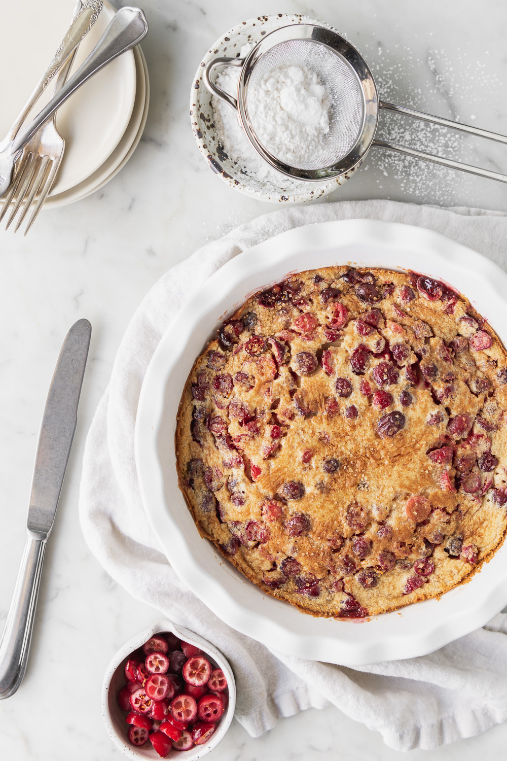 brown butter cranberry clafoutis | With Spice