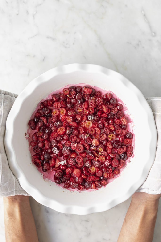 roasted cranberries with orange zest and sugar