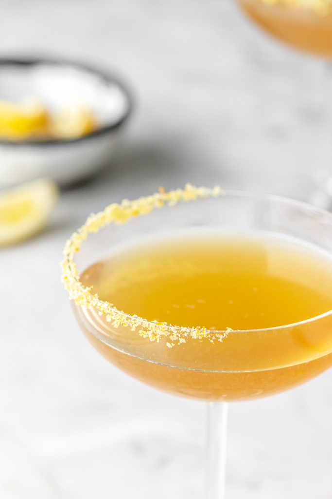 sidecar with maple syrup and bourbon whiskey