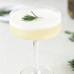 sgroppino cocktail with lemon sortbet and rosemary