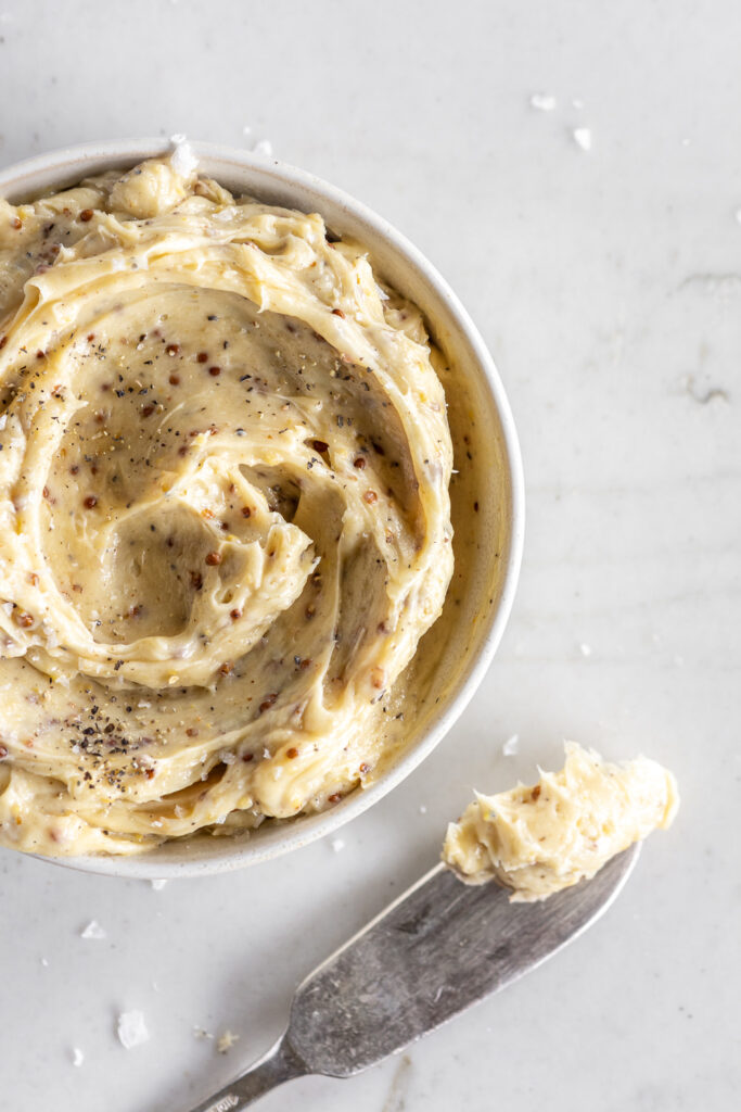 whole grain mustard butter