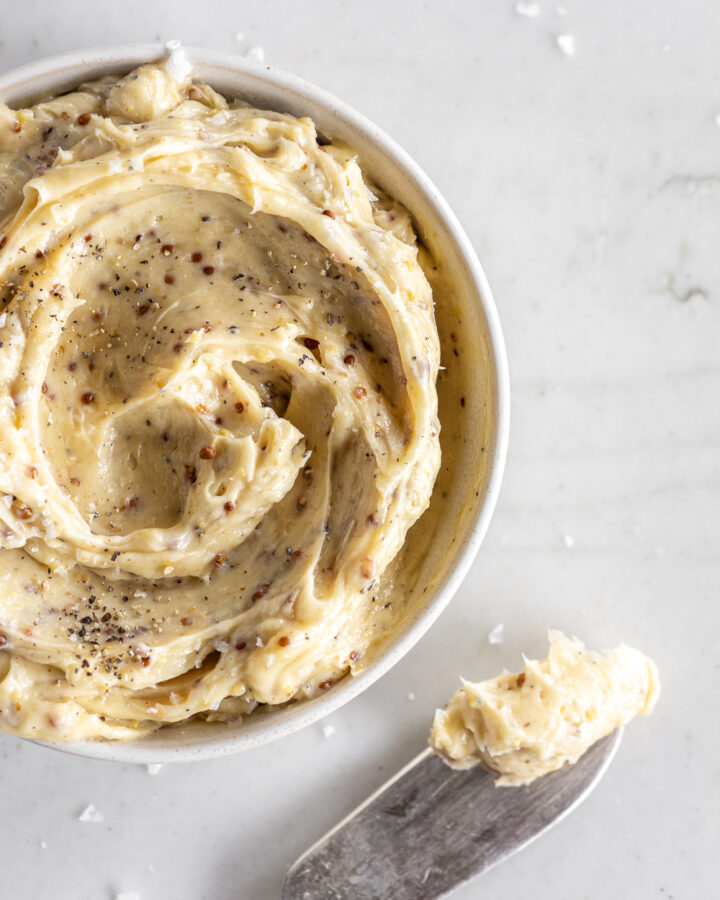 whole grain mustard butter