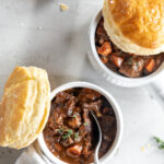 red wine braised beef and mushroom pie