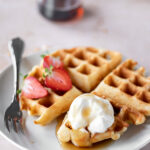 yeasted waffle recipe with whipped maple mascarpone