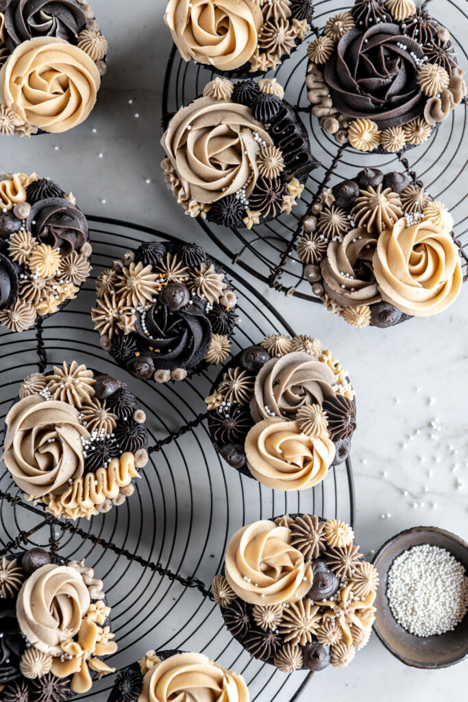 ganache stuffed chocolate guinness cupcakes with espresso buttercream recipe