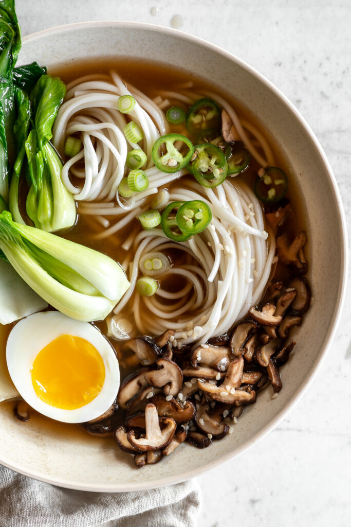 spicy vegetable udon soup