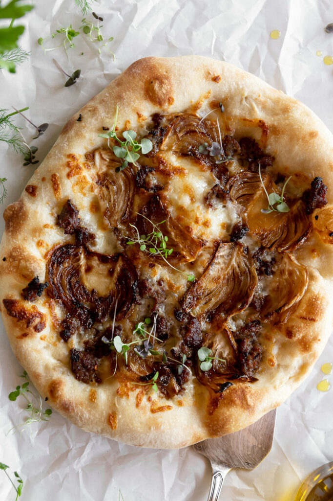 how to make fennel sausage pizza