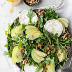 apple arugula salad with goat cheese and walnuts