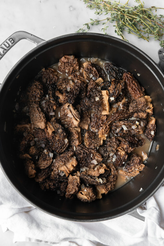 sauteed morels with garlic and shallots