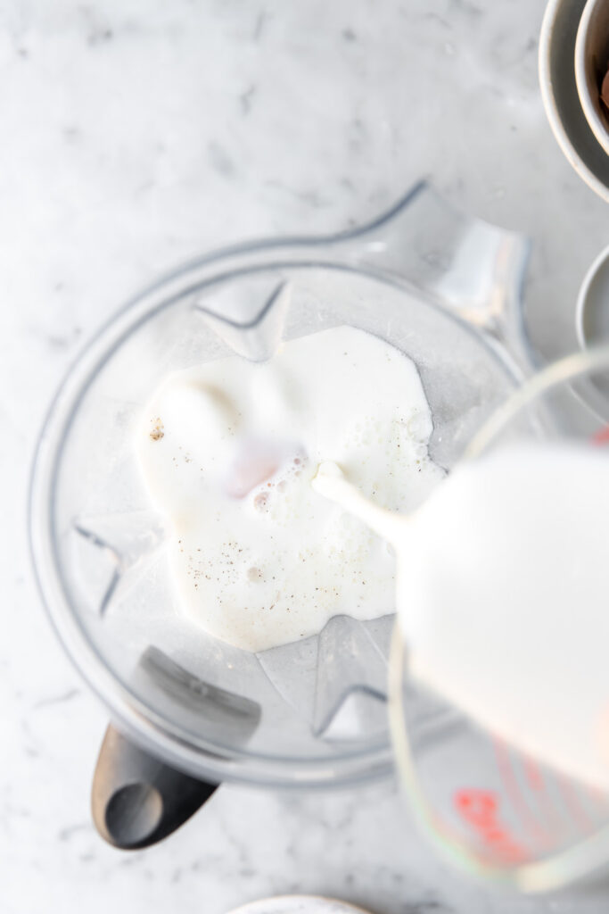 blending buckwheat crepe batter