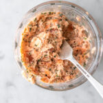 salmon dip with herbs and butter