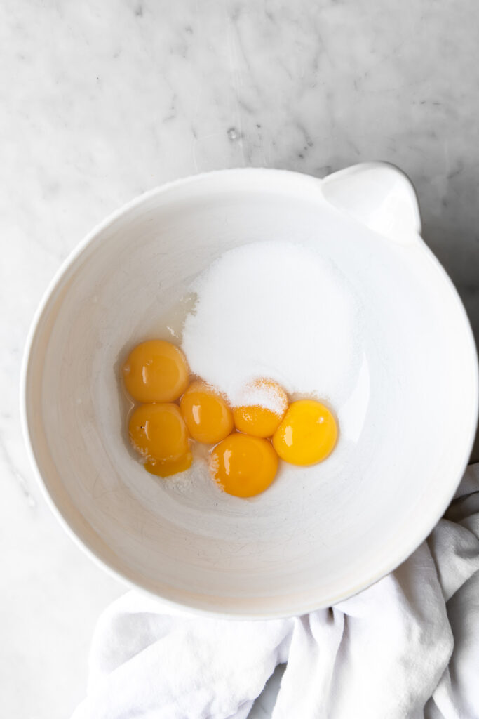 egg yolks and sugar