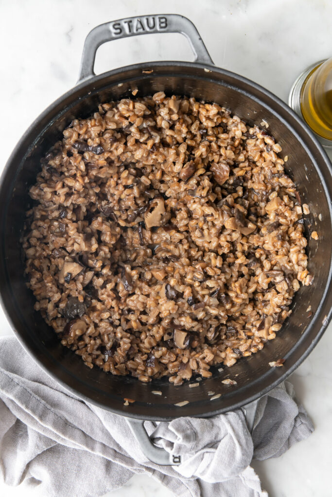 how to make farro risotto