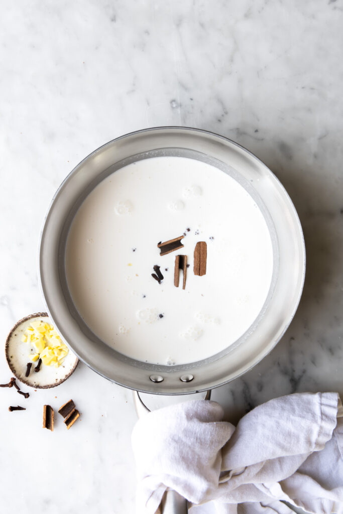 infusing heavy cream with pumpkin spice