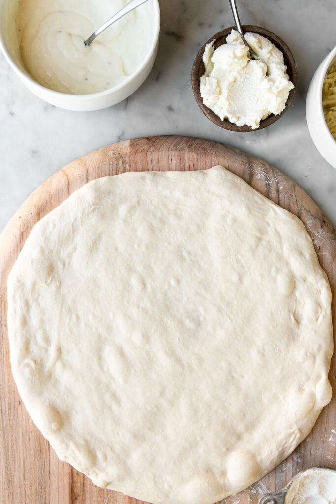 making white pizza