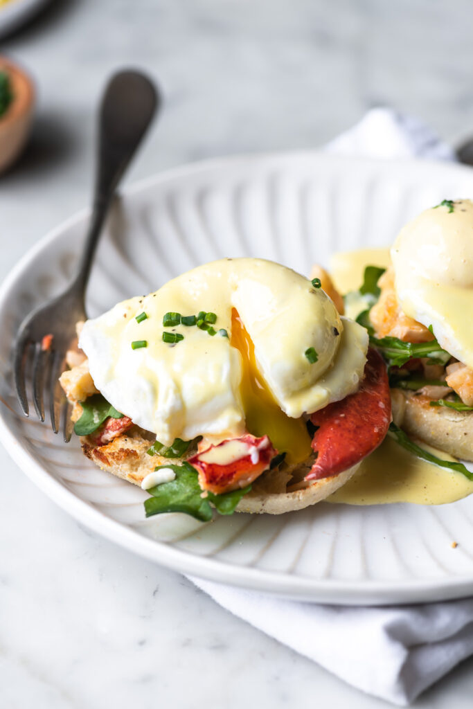 brown butter lobster benedict