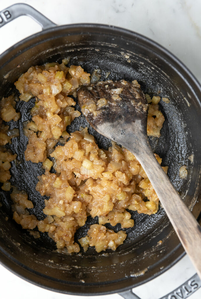 making roux for lobster chowder