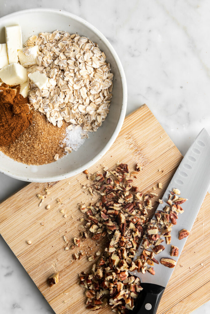 chopped pecans for streusel topping