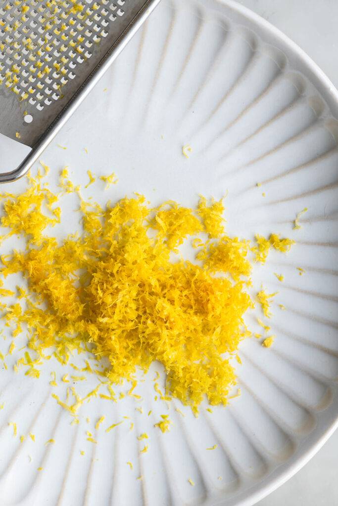 grated lemon zest