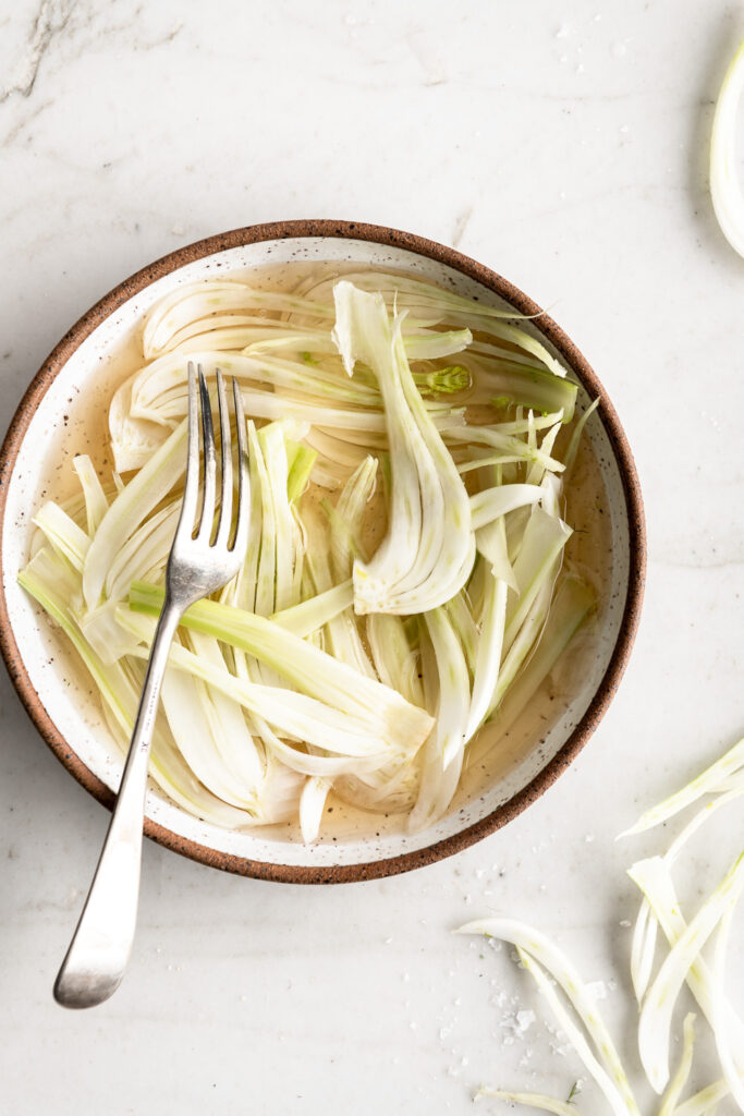 pickled fennel slices