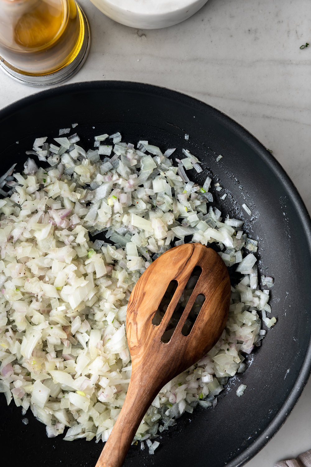 cooking onion and shallot