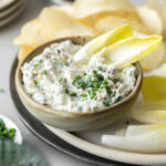 sour cream and onion dip with chives