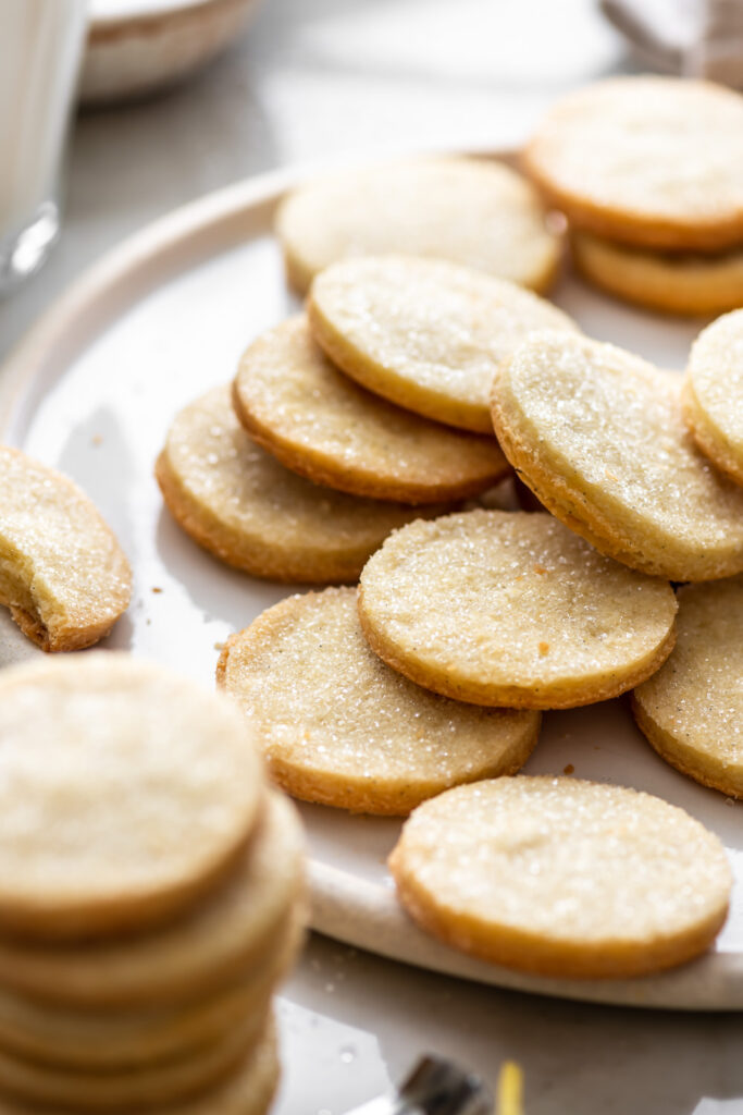 lemon vanilla shortbread cookies