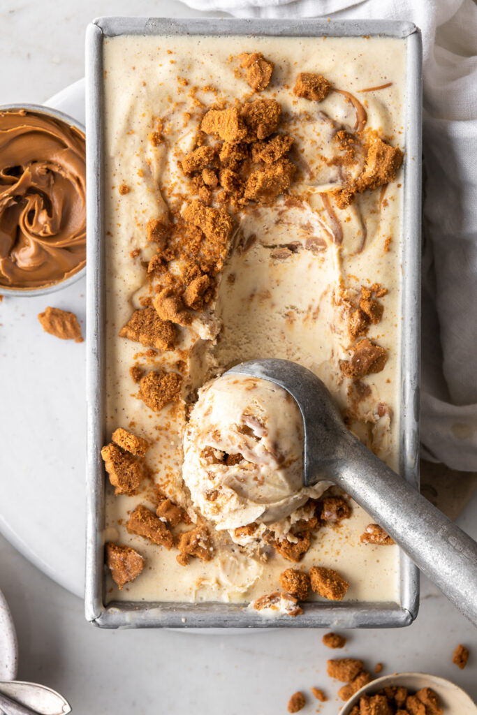 homemade biscoff ice cream