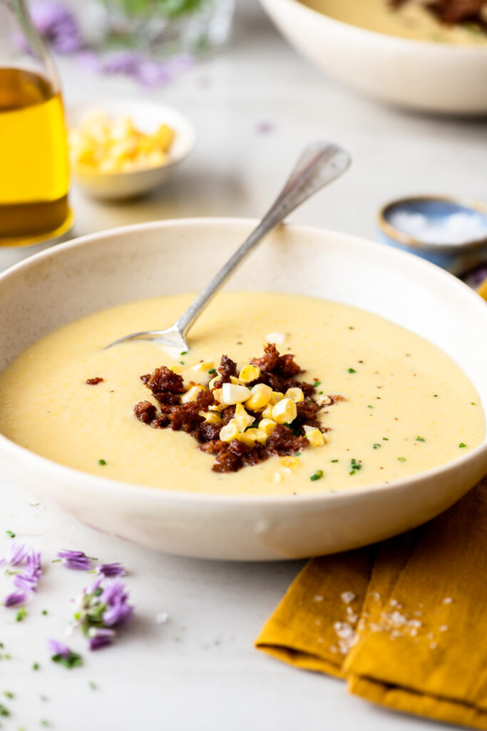 corn soup recipe with chorizo and chives
