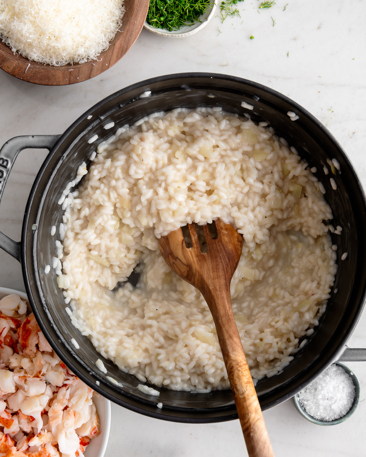 creamy lobster risotto