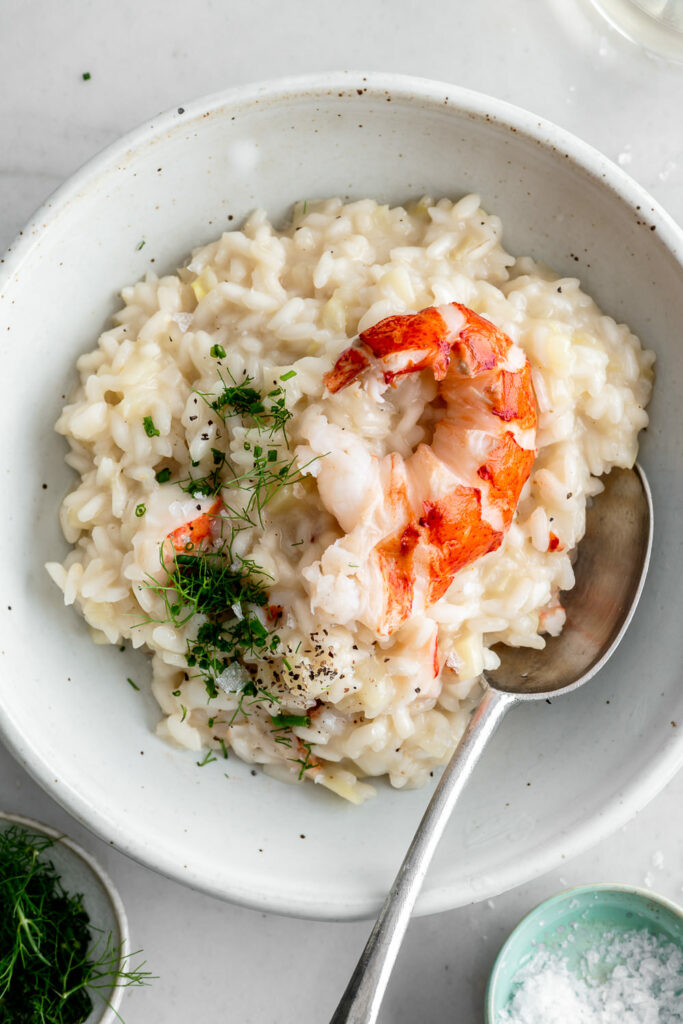 lobster tail risotto