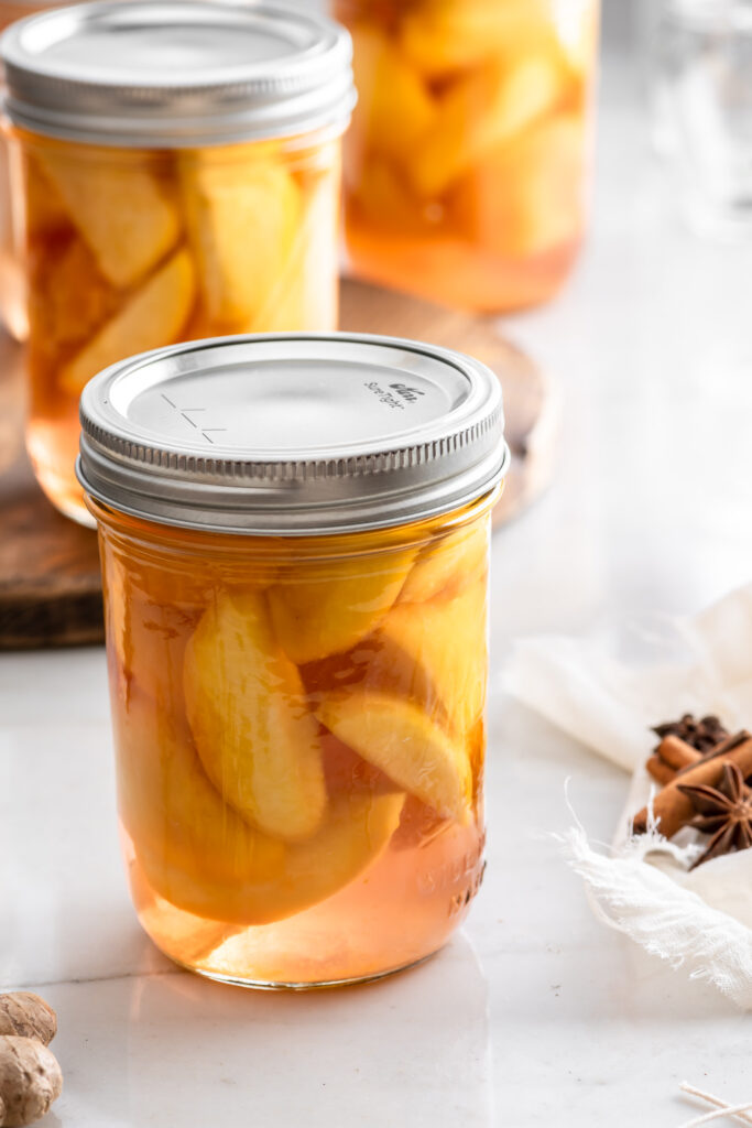 perfectly pickled peaches