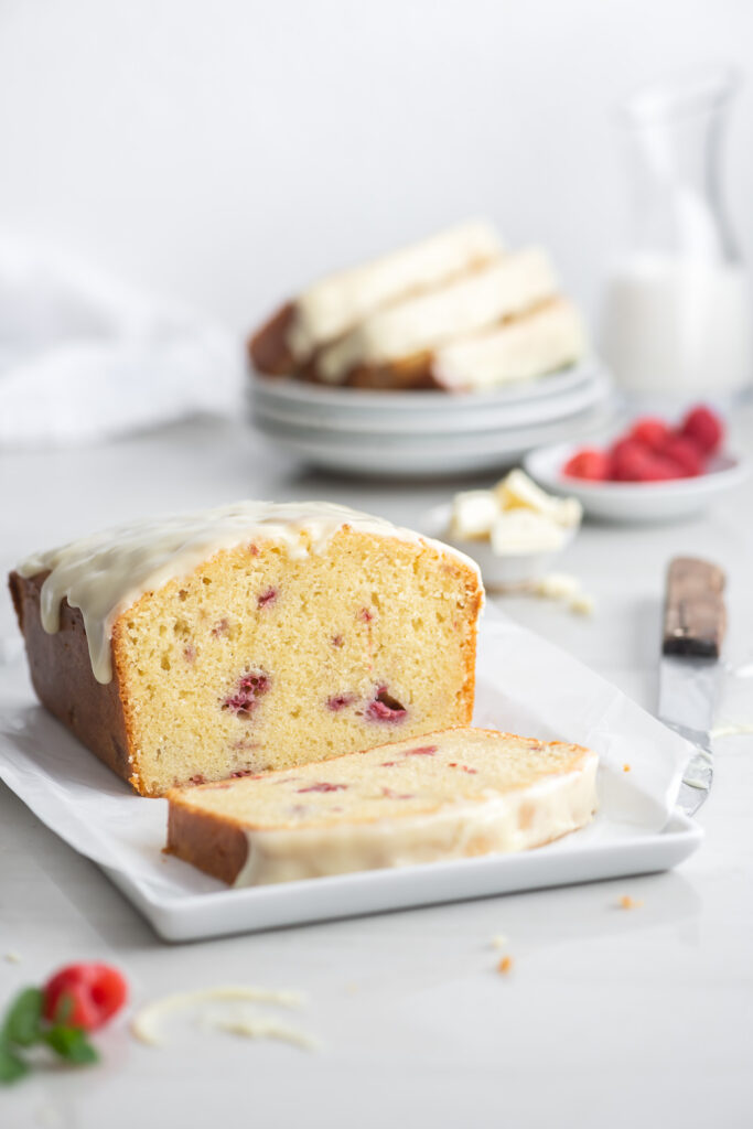 Raspberry white chocolate cake