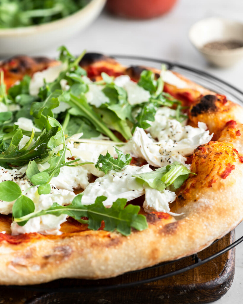 pizza with burrata