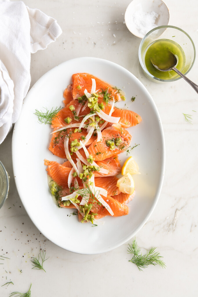 4_top salmon crudo with fennel and olives