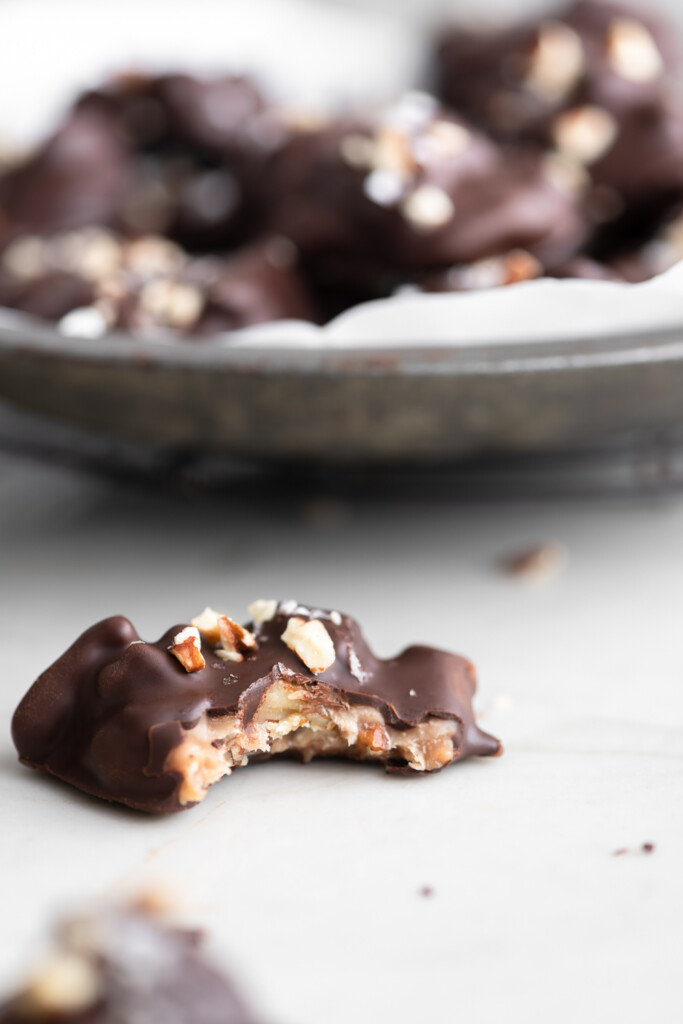 homemade chocolate turtles