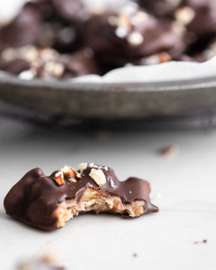 homemade chocolate turtles