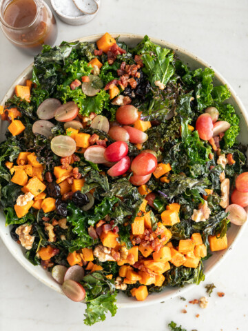 kale salad with sweet potato