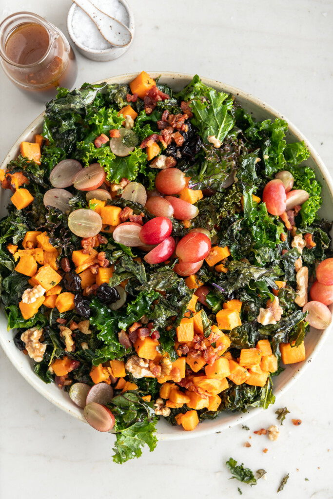 kale salad with sweet potato