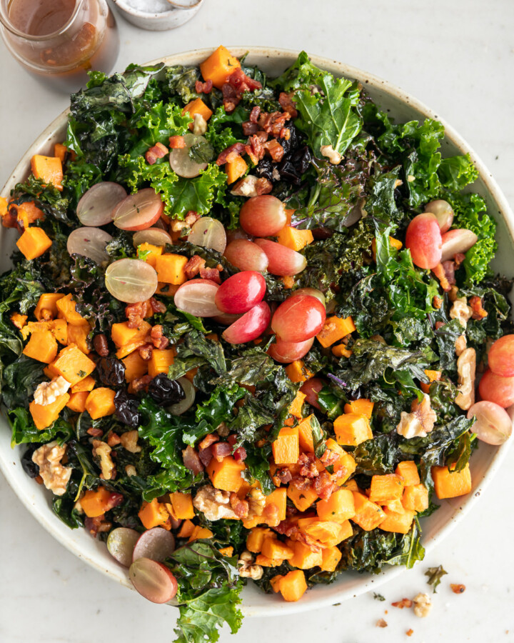 kale salad with sweet potato