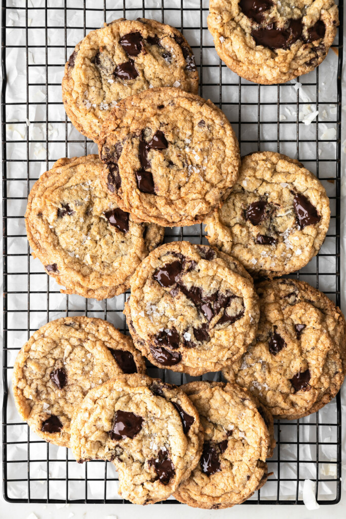 chewy coconut chocolate chip cookies