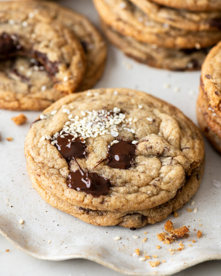 white miso chocolate chip cookies